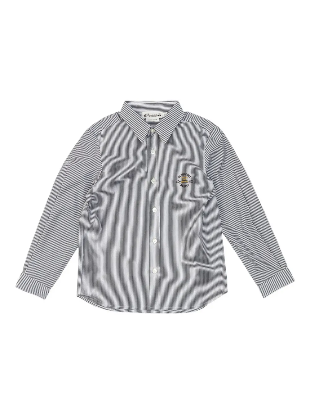 Bonpoint striped button-up shirt | Blue | Image 1