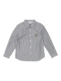 Bonpoint striped button-up shirt - Blue