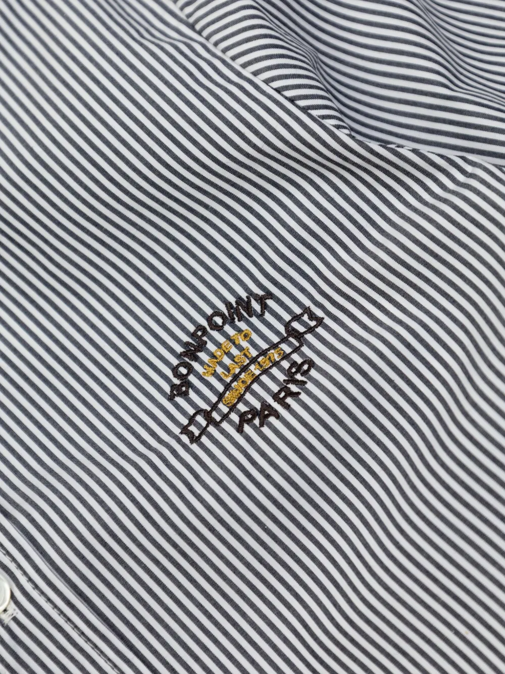 Bonpoint striped button-up shirt Blauw