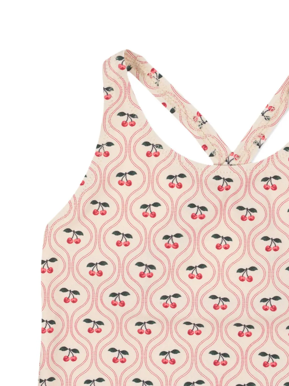 Konges Sløjd Badpak met kersenprint Beige
