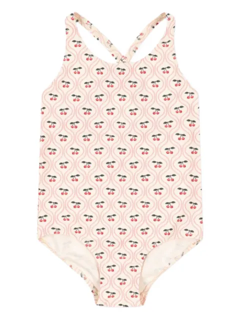 Konges Sløjd cherry-print swimsuit
