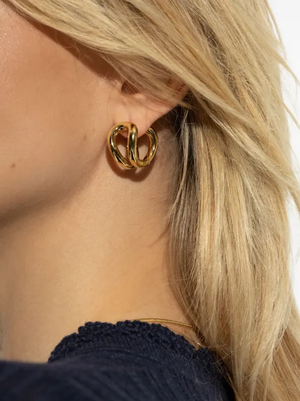 LIE STUDIO Steffie ピアス | ゴールドトーン | FARFETCH JP