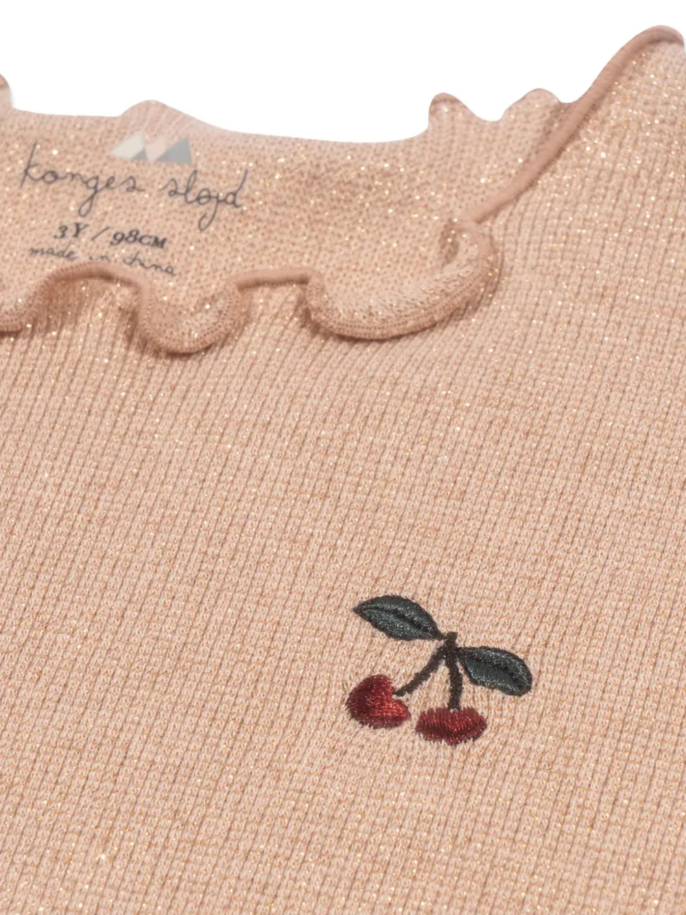Konges Sløjd T-shirt en shorts met ruches Roze