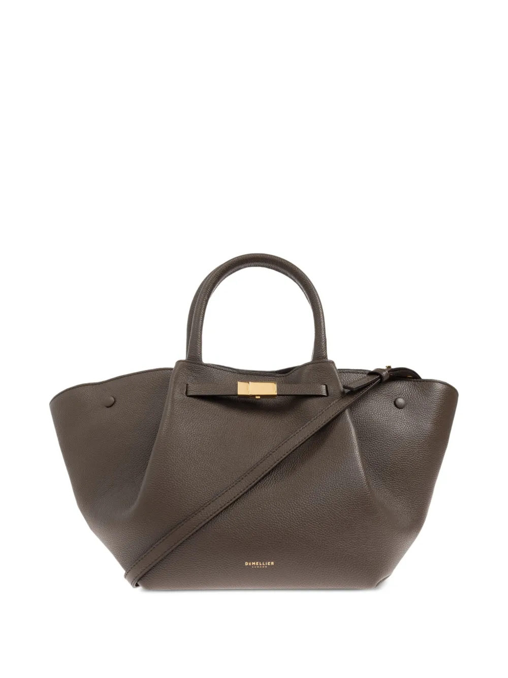 medium New York leather tote bag