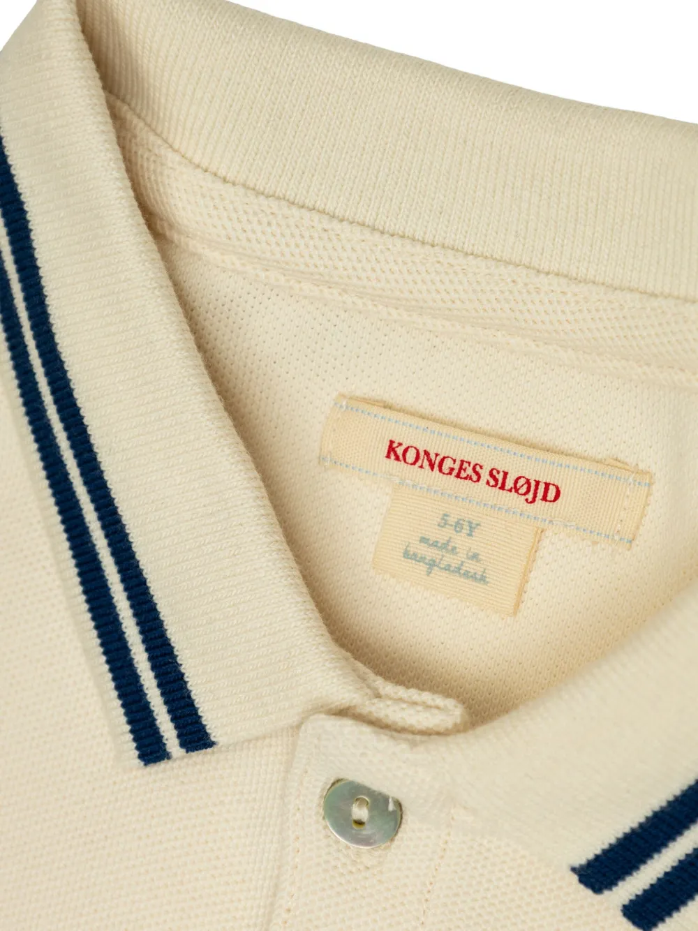 Konges Sløjd Poloshirt met contrasterende kraag Beige