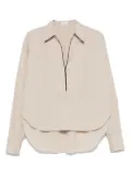 Brunello Cucinelli cotton-blend blouse - Neutrals