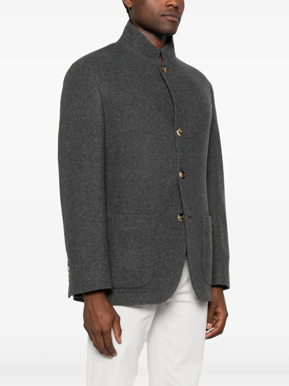 Brunello Cucinelli Kasjmier jack Grijs