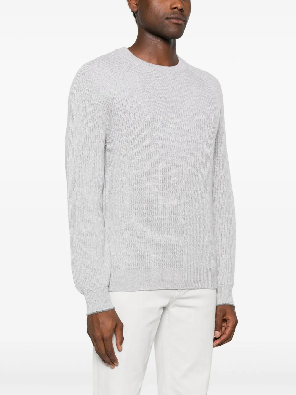 Brunello Cucinelli ribbed-knit jumper - Grijs