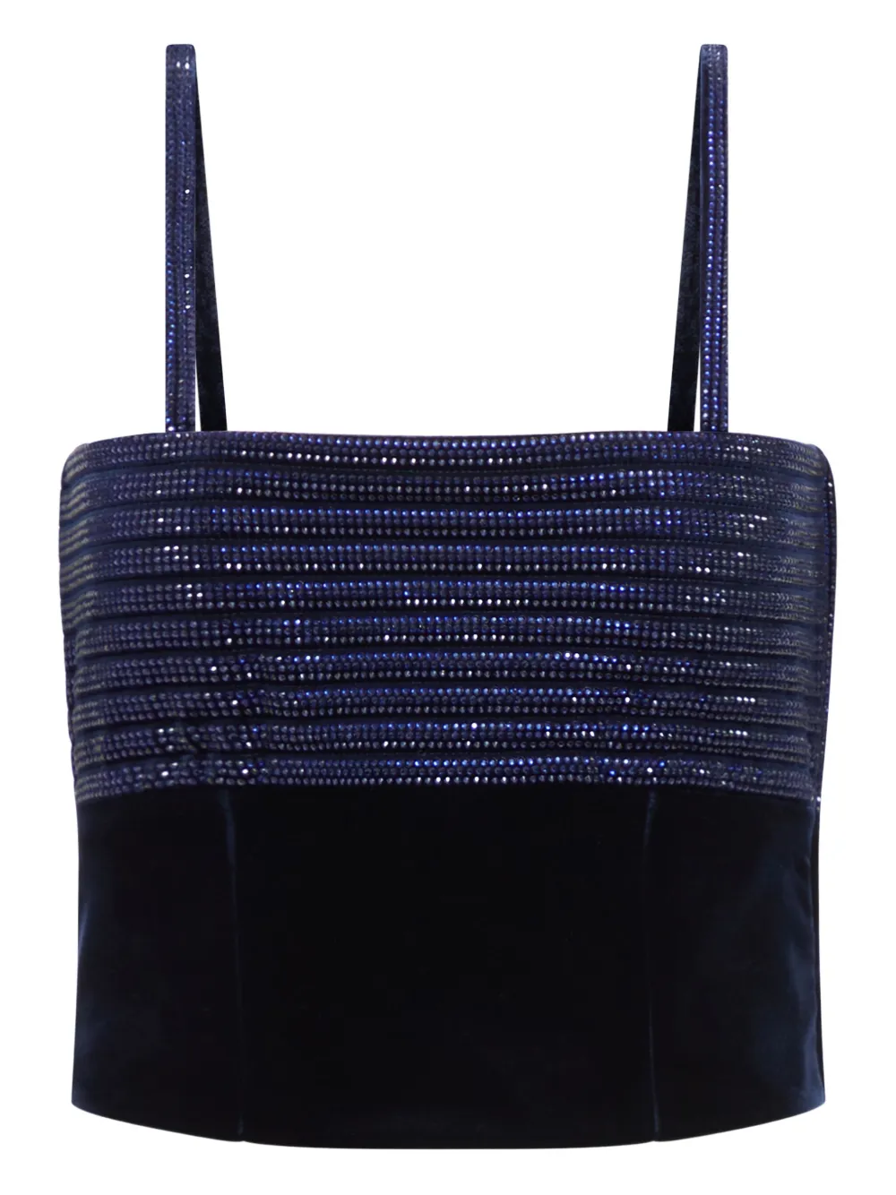 Giorgio Armani beaded crop top | Blue | Image 1