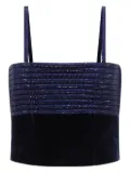 Giorgio Armani beaded crop top - Blue