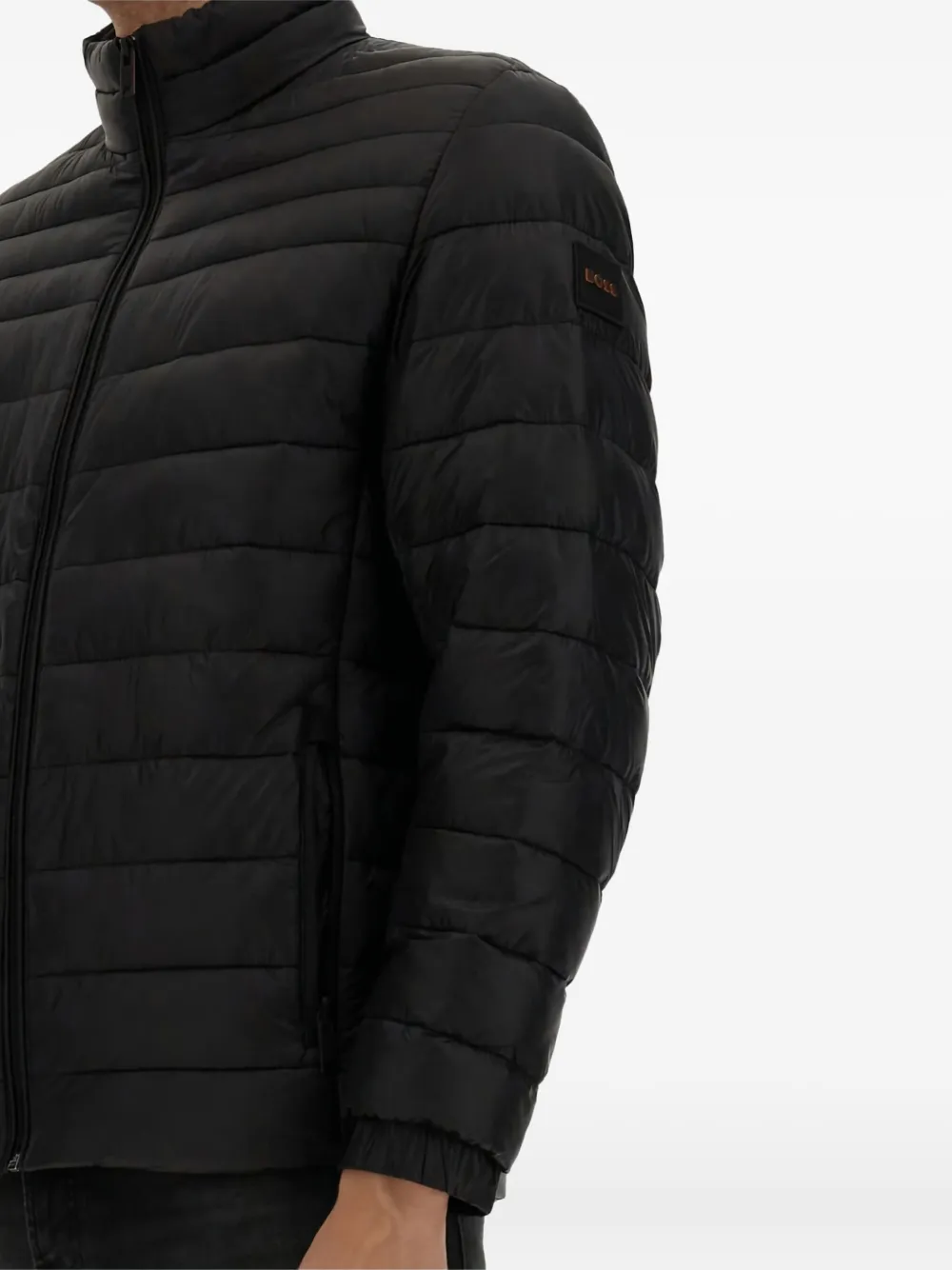 BOSS Gewatteerd jack Zwart