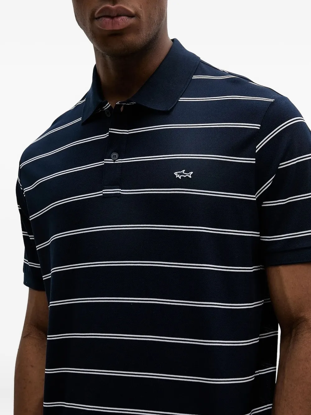 Paul & Shark striped polo shirt Blauw