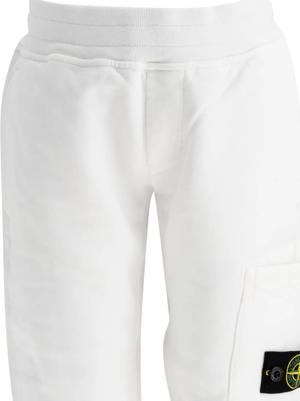Stone Island Junior compass-patch pockets track pants Wit