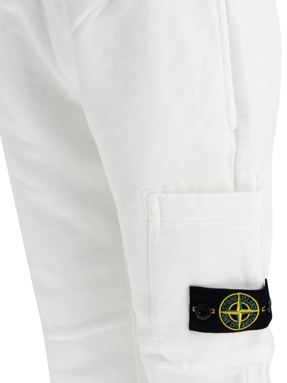 Stone Island Junior compass-patch pockets track pants Wit