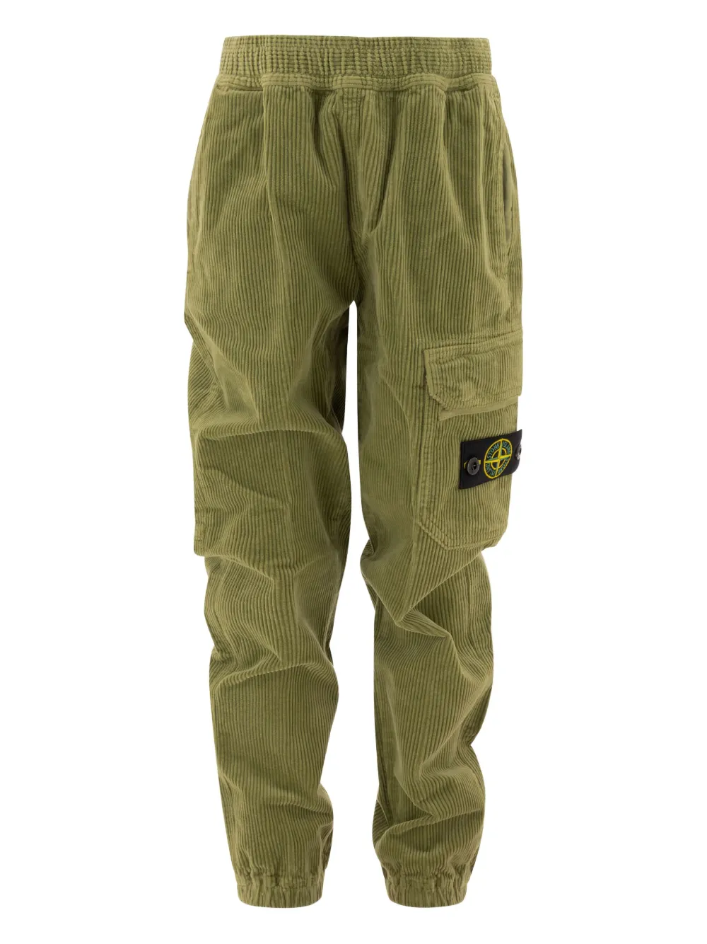 Stone Island Junior corduroy cargo trousers Groen
