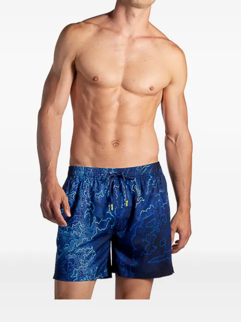 AQUARAPID abstract-pattern print swim shorts
