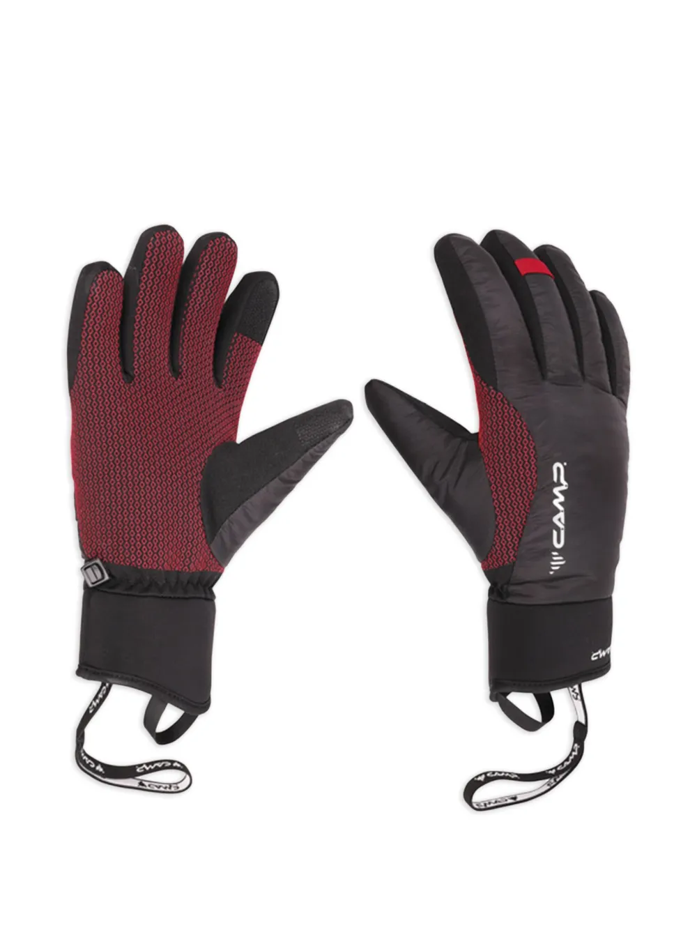 CAMP logo-print gloves | Black | Image 1