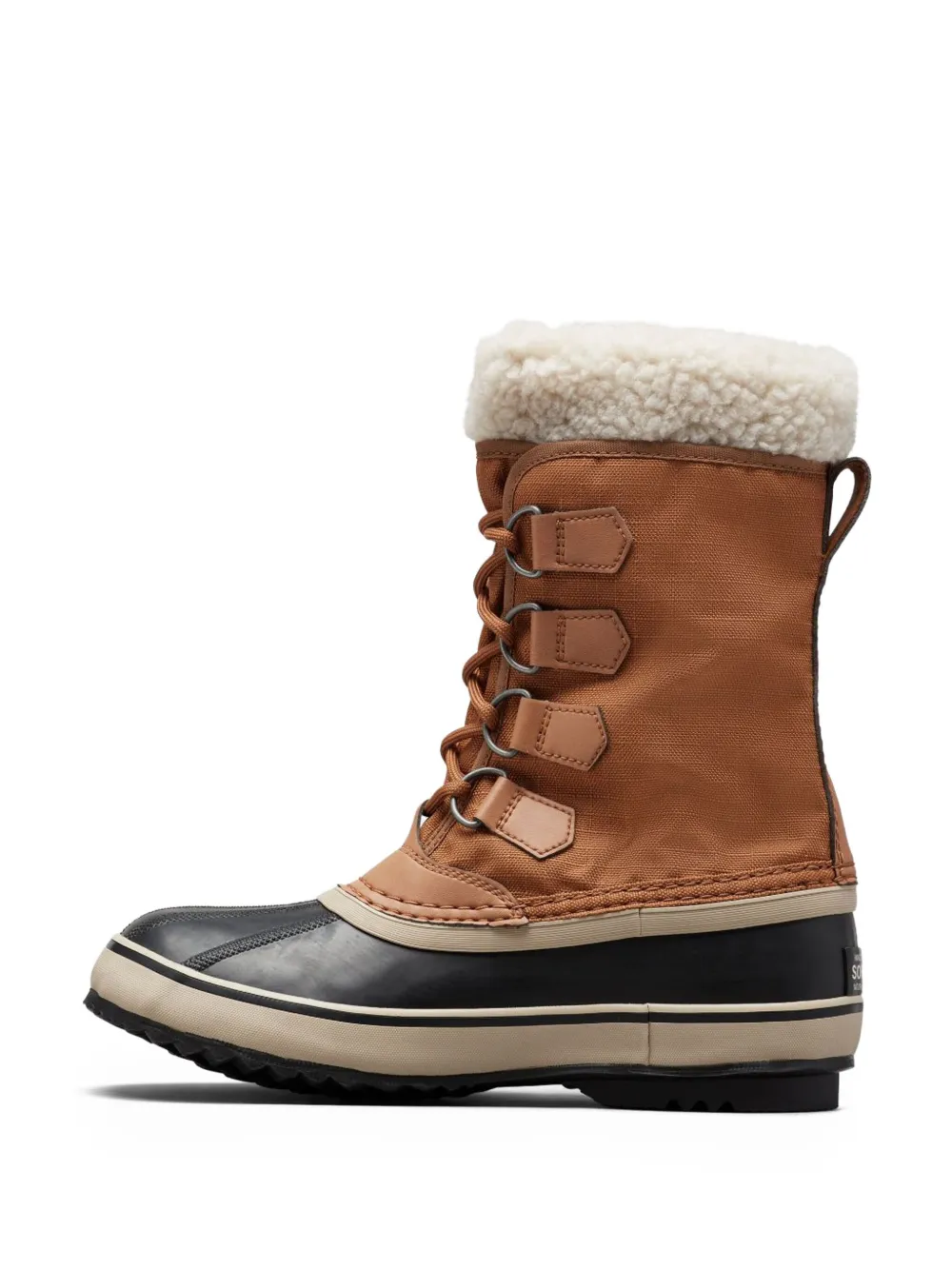 SOREL Winter Carnival lace-up shearling-cuff boots Brown