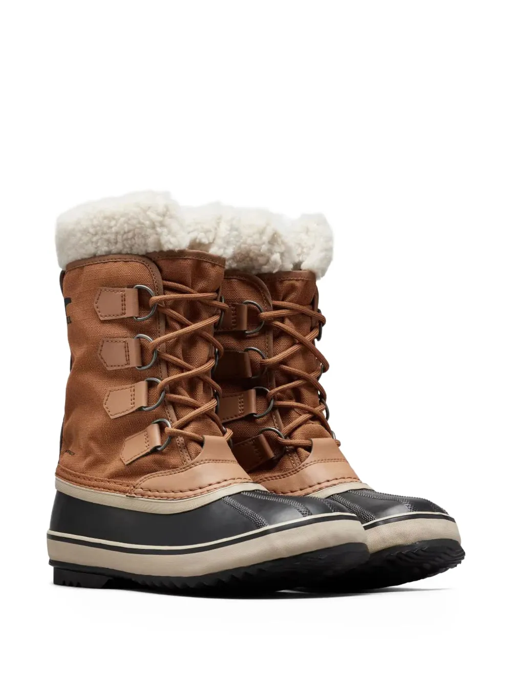 SOREL Winter Carnival lace-up shearling-cuff boots Brown