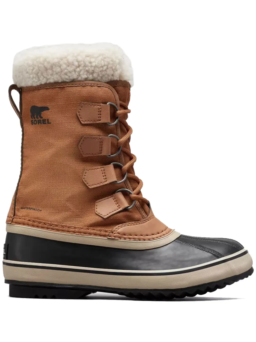 SOREL Winter Carnival lace-up shearling-cuff boots Brown