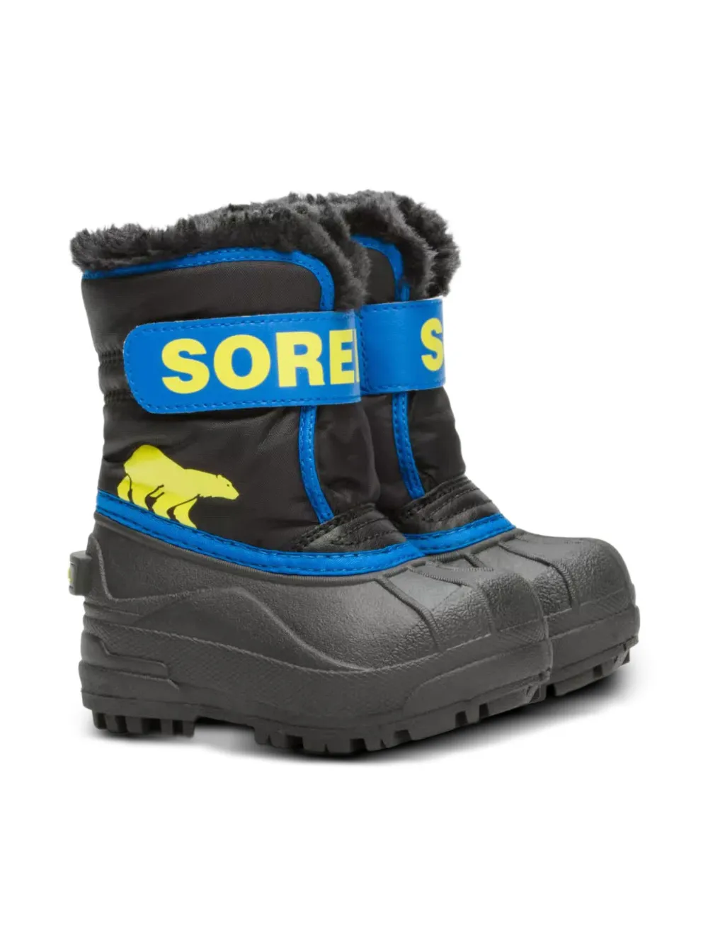 SOREL KIDS single-strap polar-bear boots Black