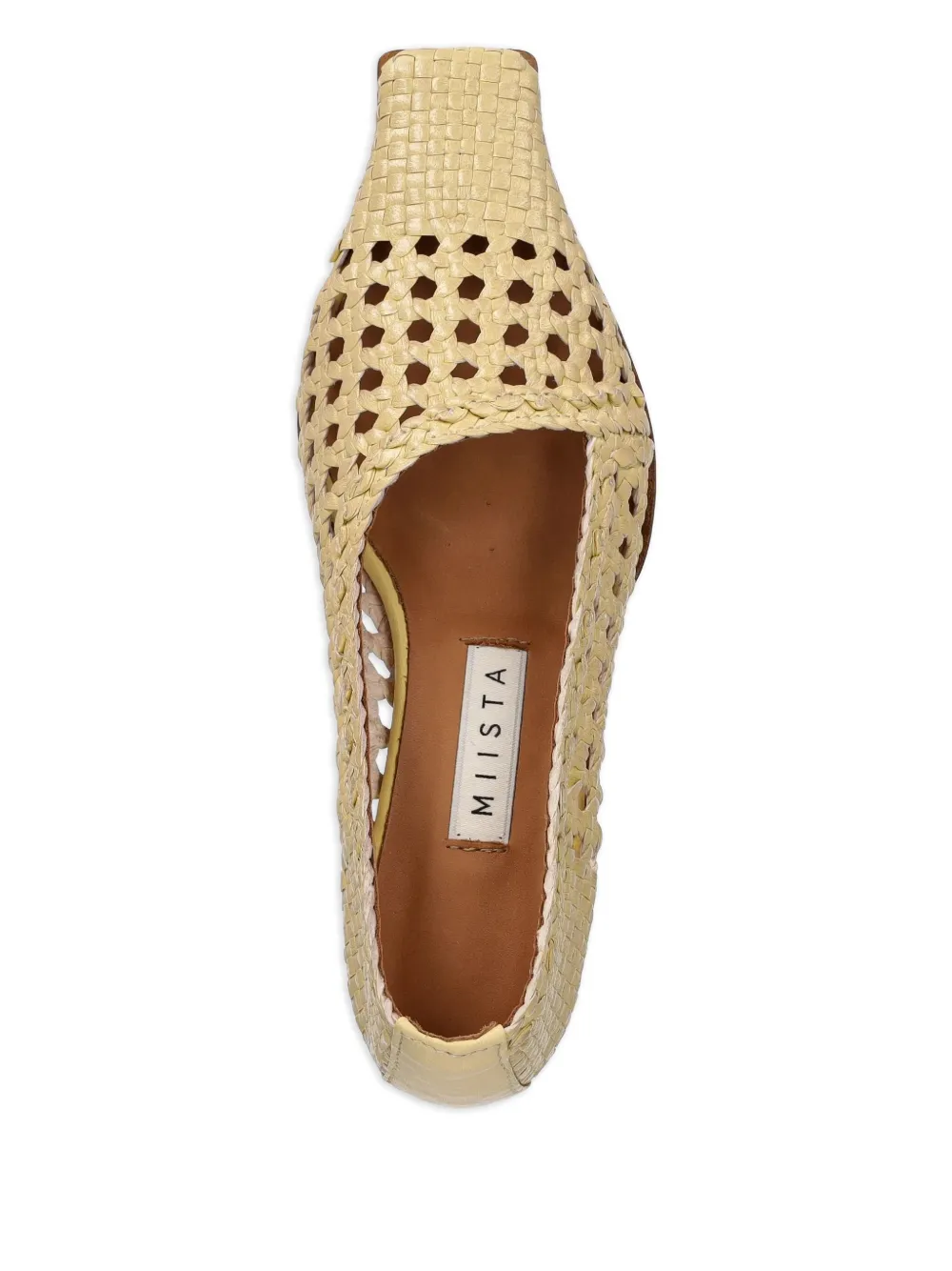 Miista 35mm Gisla square-toe pumps Neutrals