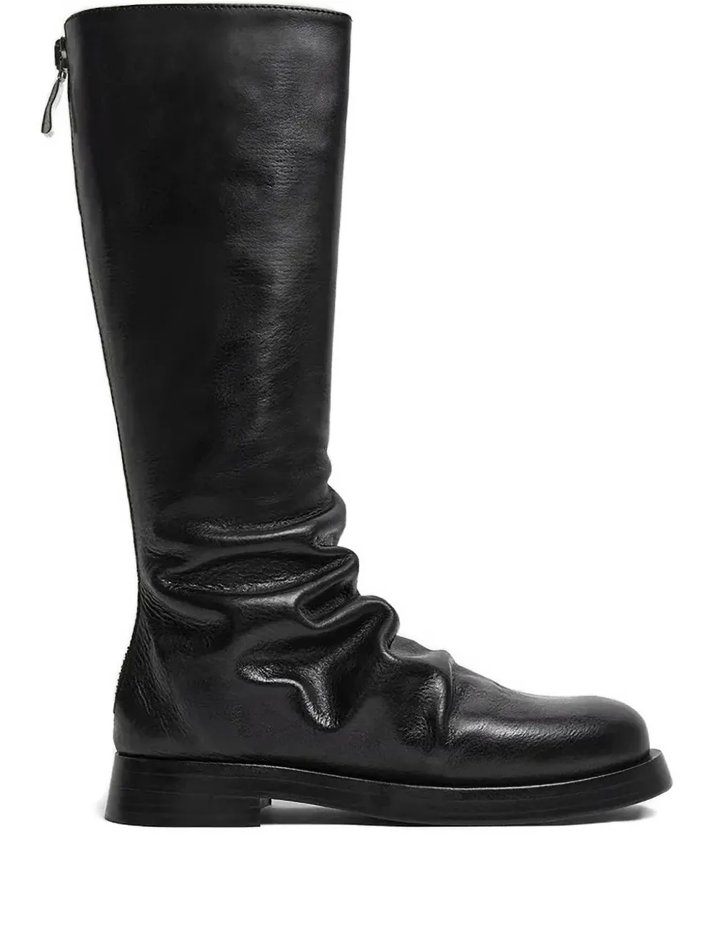 Miista ruched knee-high boots Zwart