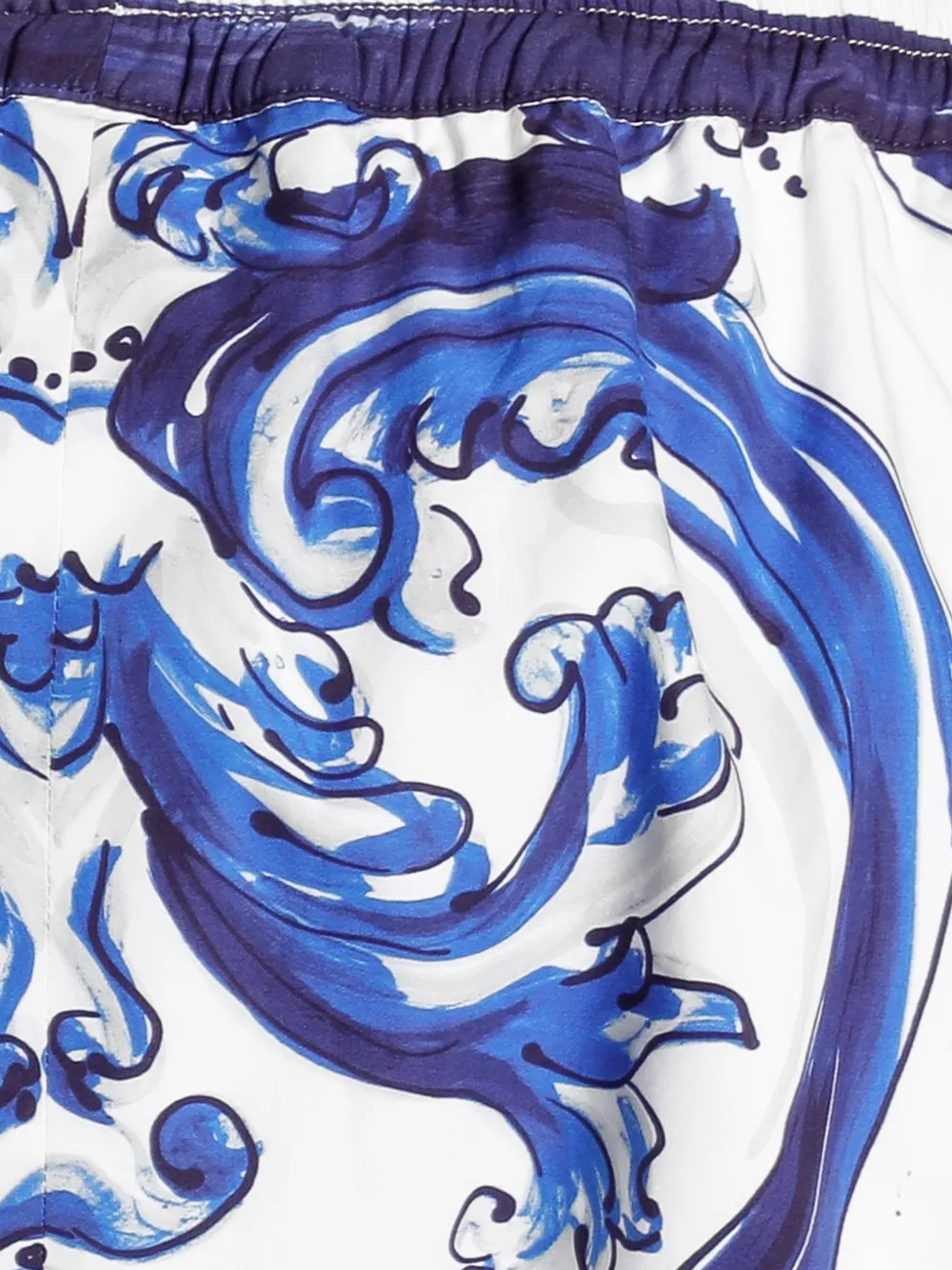 Dolce & Gabbana Popeline shorts met Majolica-print Wit
