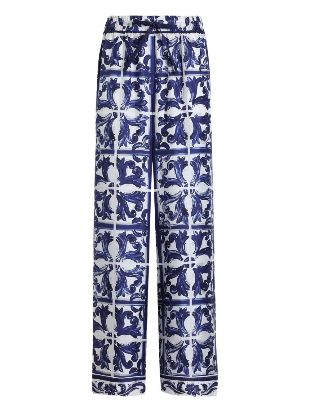 Dolce & Gabbana paisley-print elasticated-waist trousers Wit