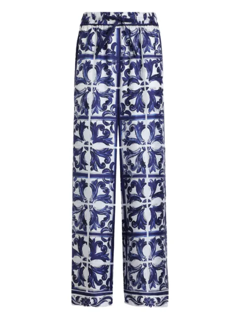 Dolce & Gabbana paisley-print elasticated-waist trousers