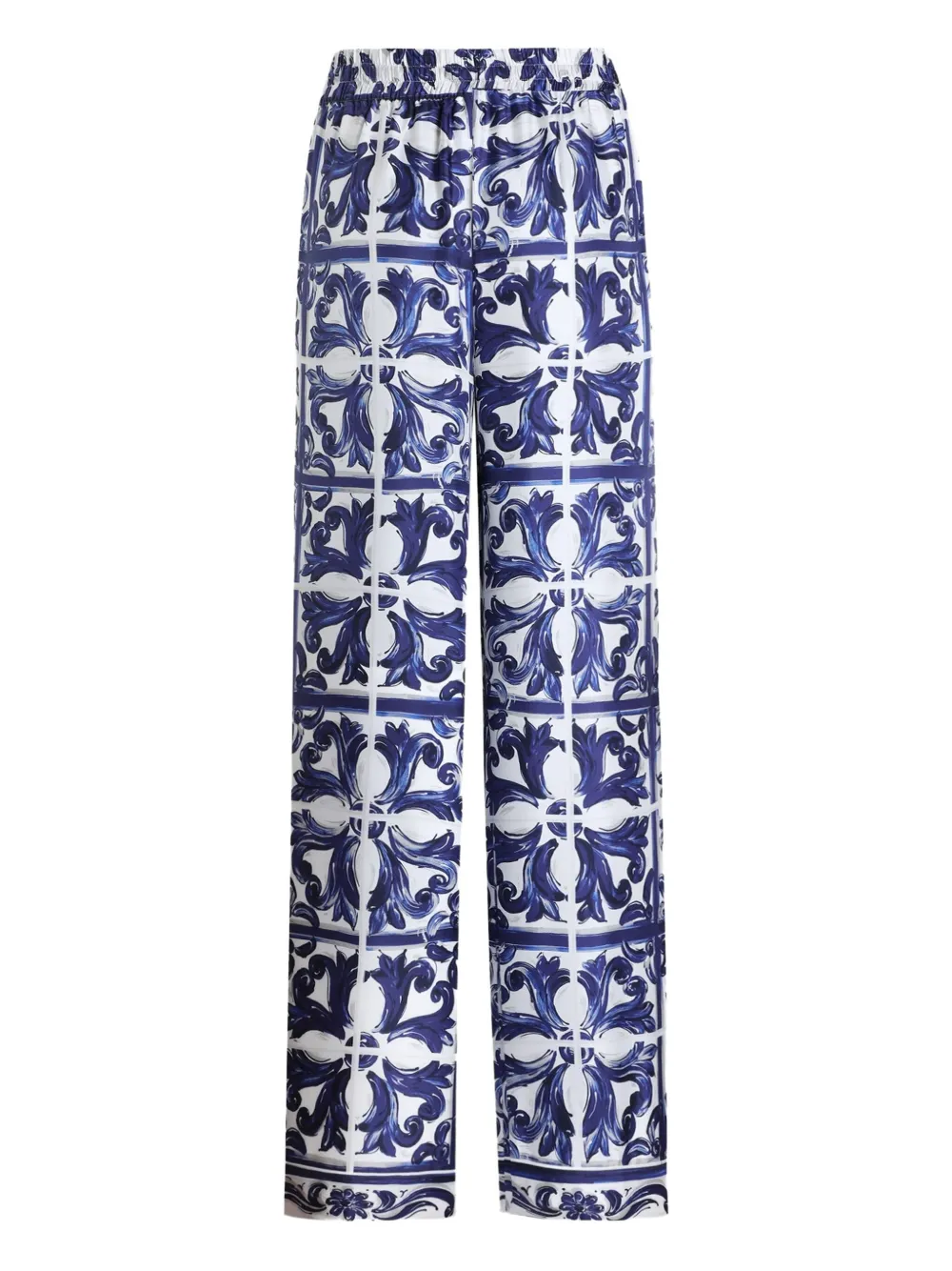 Dolce & Gabbana paisley-print elasticated-waist trousers Wit
