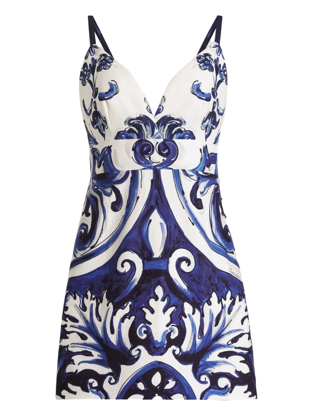 Dolce & Gabbana paisley-print mini dress Blauw