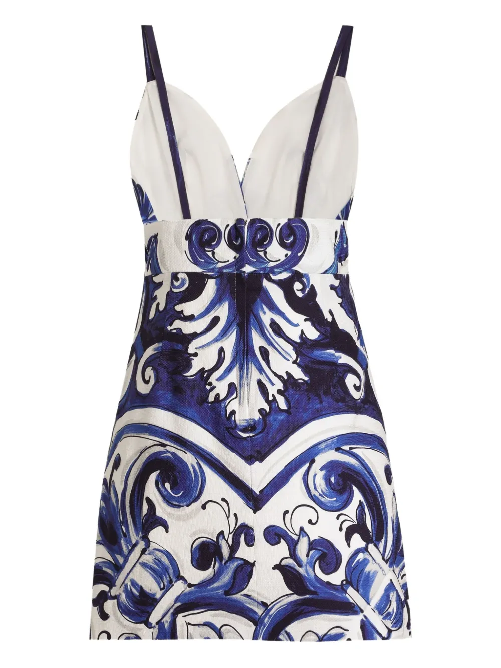 Dolce & Gabbana paisley-print mini dress Blauw