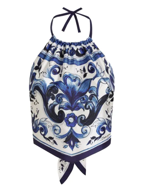 Dolce & Gabbana halter-neck paisley-print top