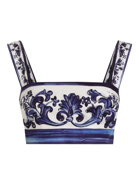 Dolce & Gabbana majolica print square-neck top