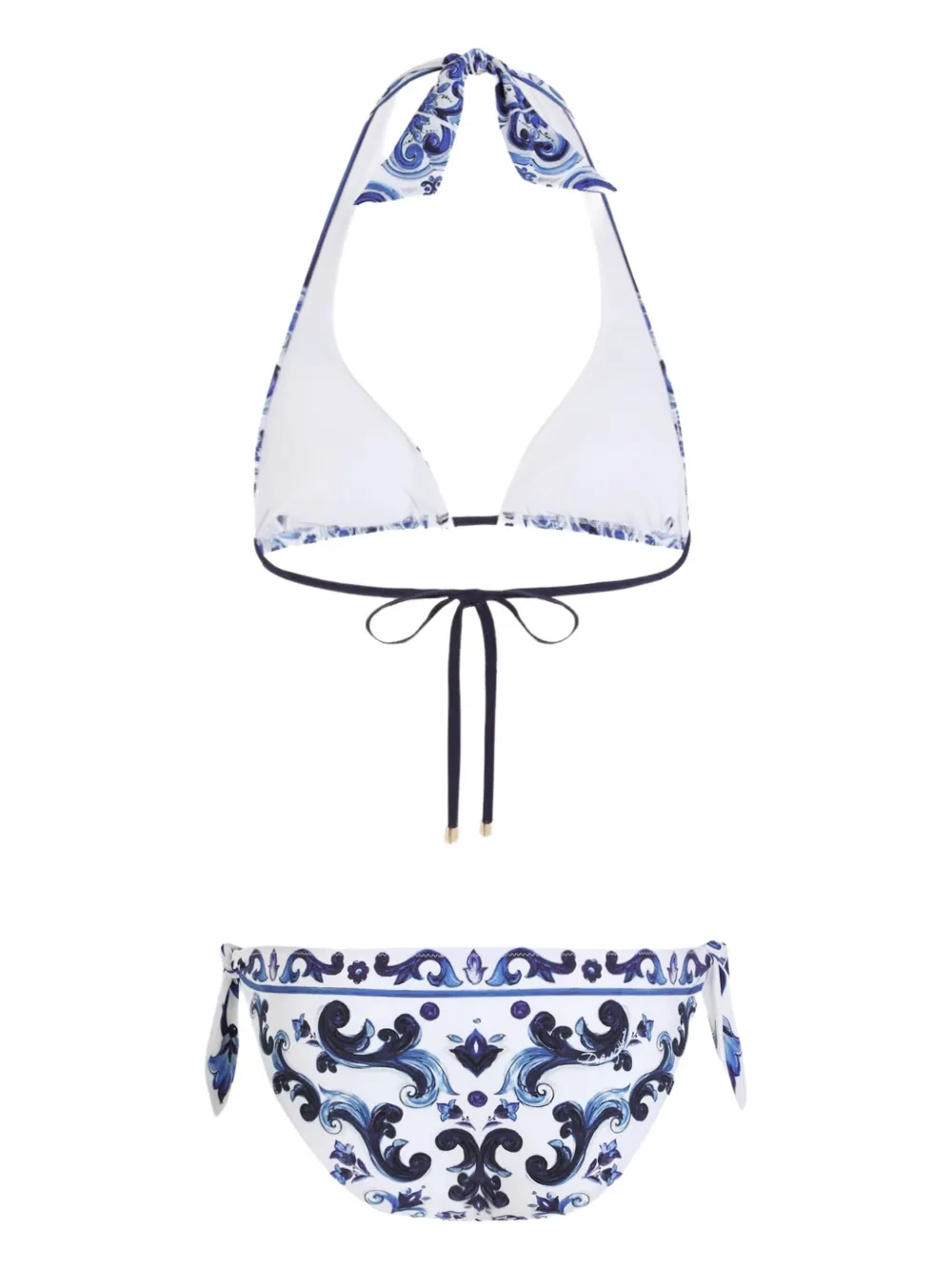 Dolce & Gabbana majolica-print bikini Blauw