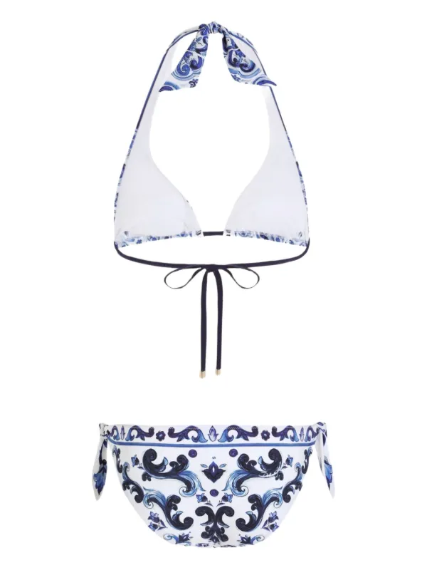 Dolce & Gabbana マヨリカ ビキニ | ブルー | FARFETCH JP