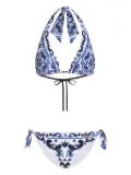Dolce & Gabbana majolica-print bikini - Blue
