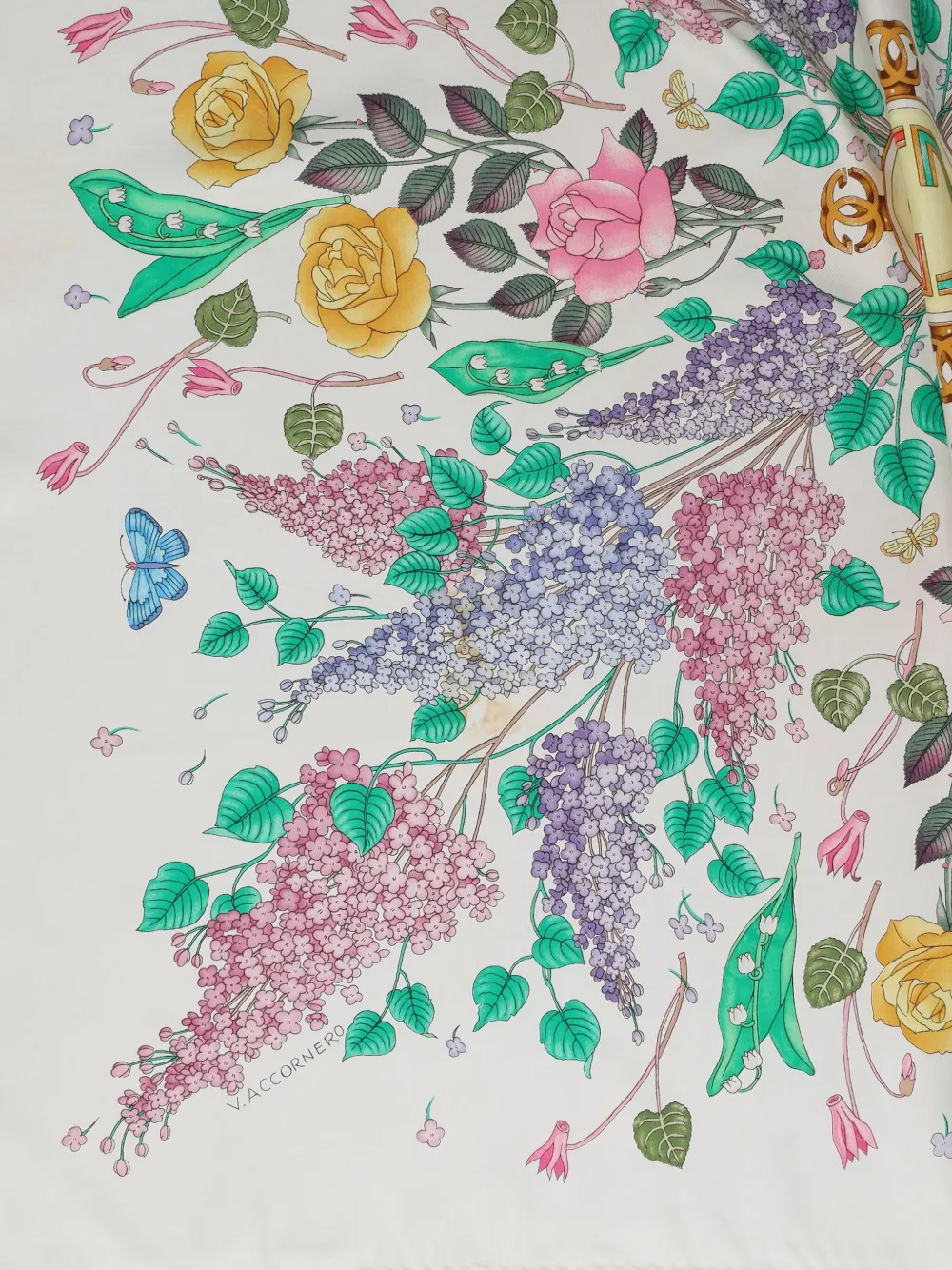 Pre-owned Gucci Floral-pattern Silk Scarf
