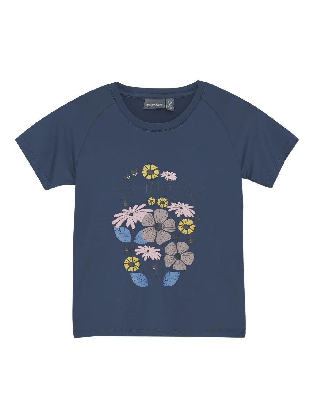 COLOR KIDS フローラル Tシャツ - ブルー COLOR KIDS フローラル Tシャツ - ブルー