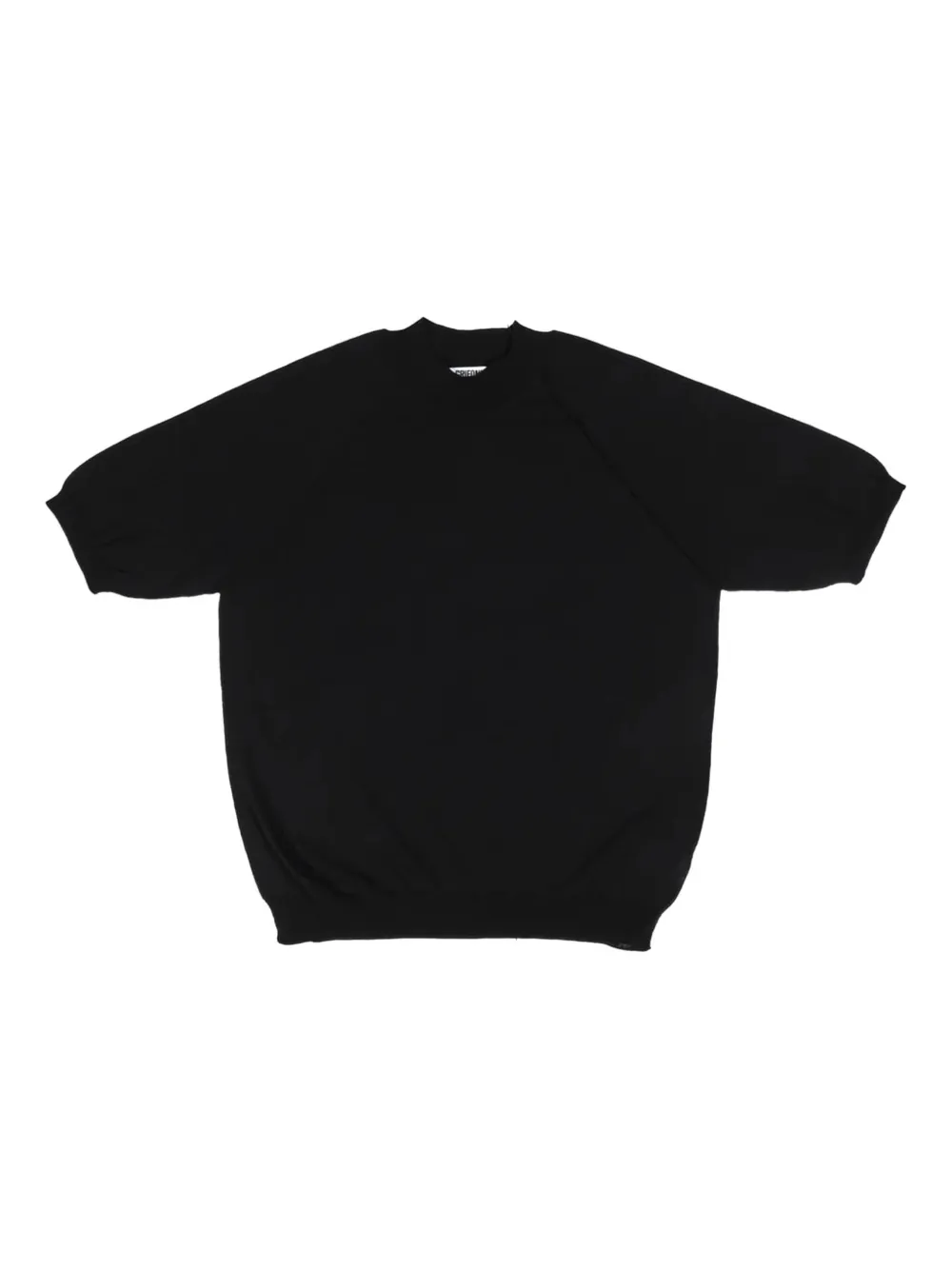 short-sleeve cotton knitted T-shirt
