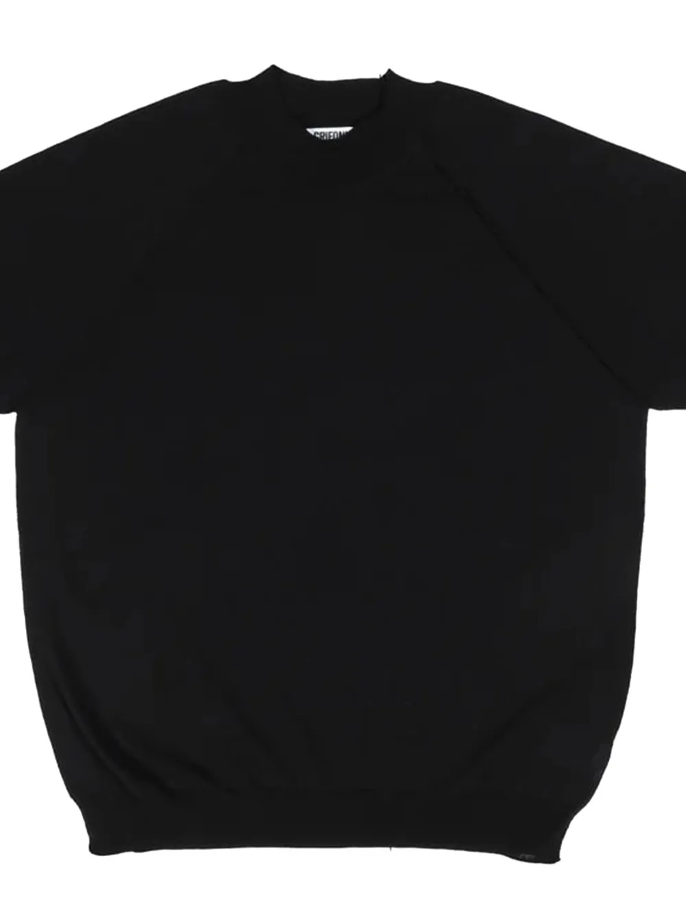 Grifoni Gebreid katoenen T-shirt met korte mouwen - Zwart