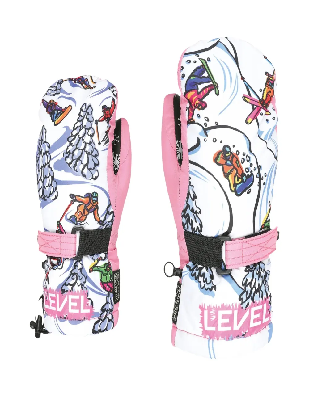 LEVEL KIDS Muffole da sci con stampa grafica - Bianco