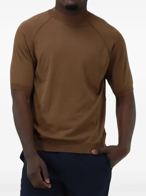 Grifoni raglan-sleeve cotton T-shirt