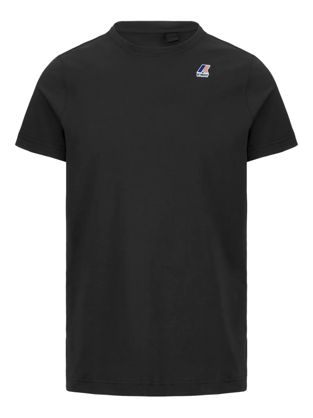 K-Way logo-embroidered crew-neck T-shirt | Black | Image 1