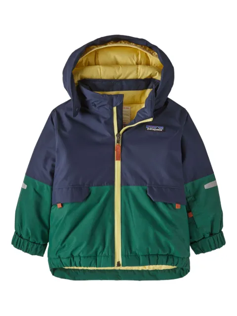 Patagonia Kids logo-patch colour-block jacket