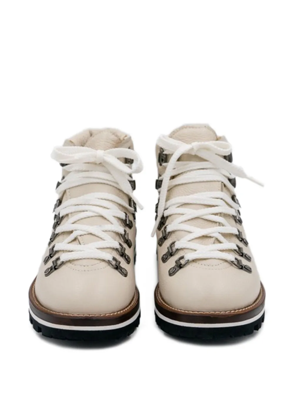 MONPIZ Segale lace-up leather boots Neutrals