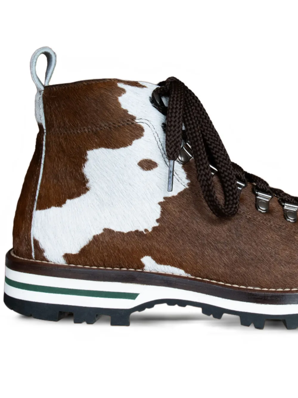 MONPIZ Falcade Pedula calf-hair lace-up boots Brown