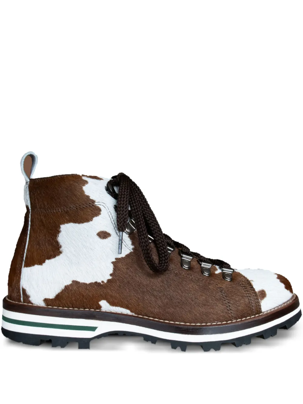 MONPIZ Falcade Pedula calf-hair lace-up boots Brown
