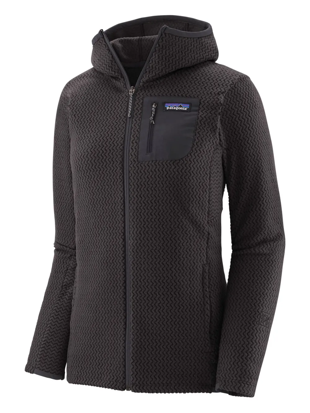 Patagonia logo-patch jacket - ブラック Patagonia logo-patch jacket - ブラック